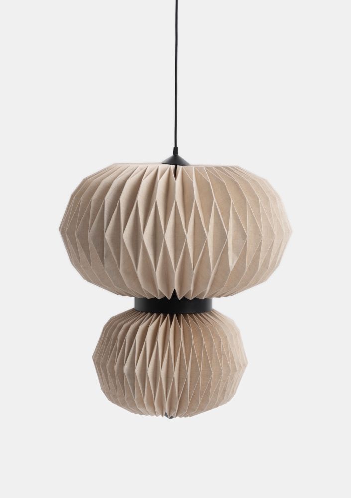 Rikke hanglamp 2*E27 D60cm - Beige - Afbeelding 5