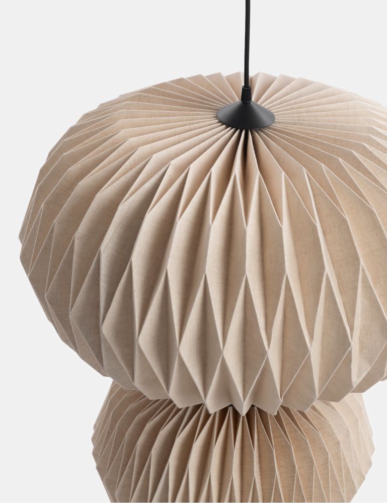 Rikke hanglamp 2*E27 D60cm - Beige - Afbeelding 6