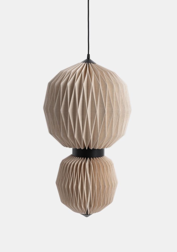 Rikke hanglamp 2*E27 D40cm - Beige - Afbeelding 5