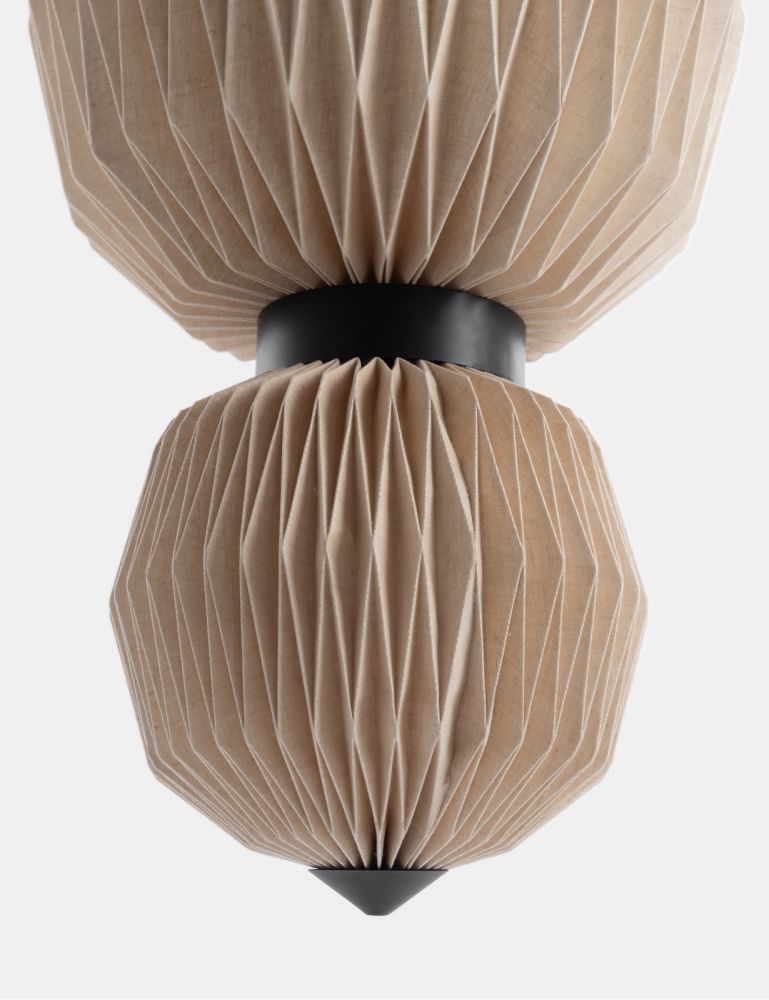 Rikke hanglamp 2*E27 D40cm - Beige - Afbeelding 7