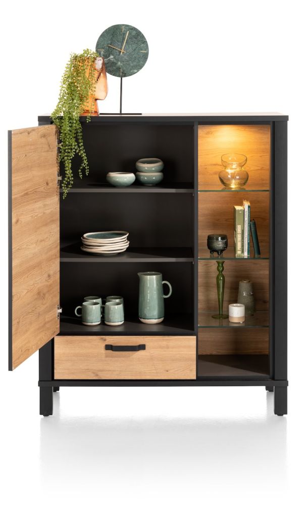 Sardinie, highboard 115 cm - 1-deur + 1-lade (+ LED) - Afbeelding 11