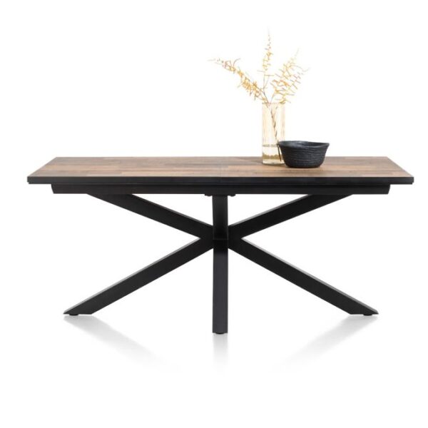Sardinie, uitschuiftafel rechthoek met centrale poot 180 (+ 60) x 98 cm - Driftwood