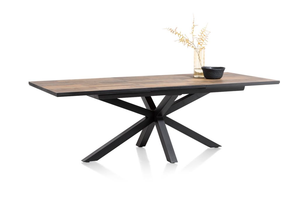 Sardinie, uitschuiftafel rechthoek met centrale poot 180 (+ 60) x 98 cm - Driftwood - Afbeelding 2