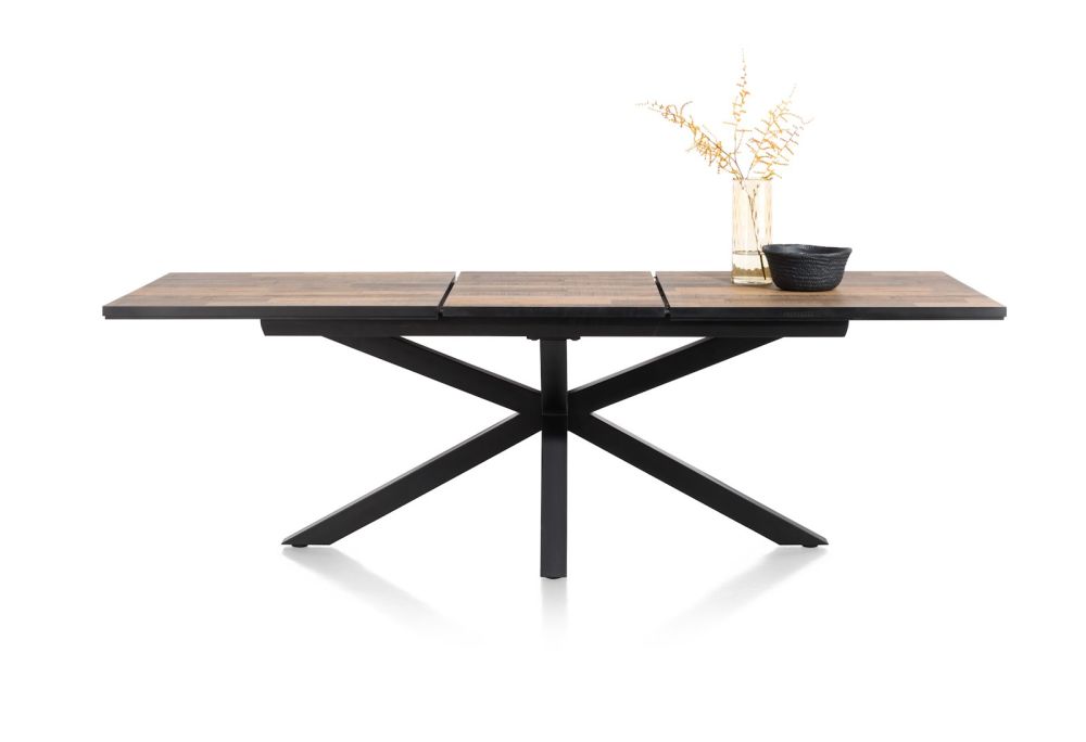Sardinie, uitschuiftafel rechthoek met centrale poot 180 (+ 60) x 98 cm - Driftwood - Afbeelding 3