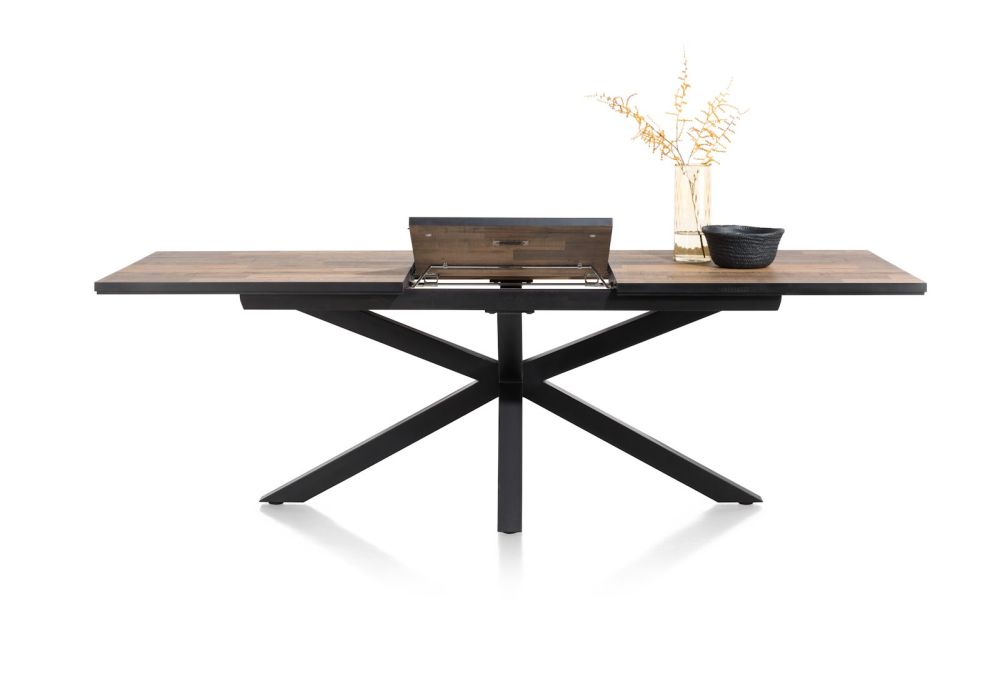 Sardinie, uitschuiftafel rechthoek met centrale poot 180 (+ 60) x 98 cm - Driftwood - Afbeelding 4