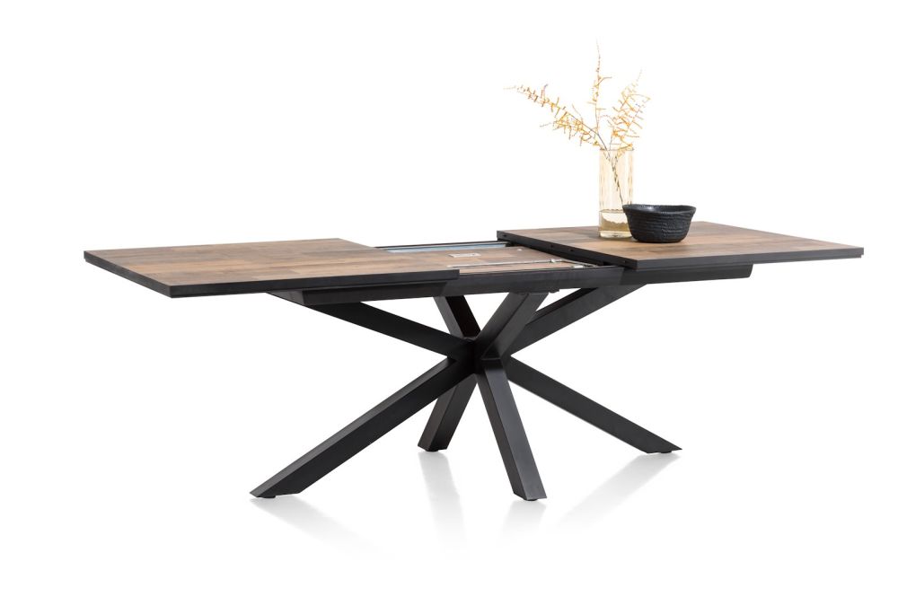 Sardinie, uitschuiftafel rechthoek met centrale poot 180 (+ 60) x 98 cm - Driftwood - Afbeelding 9