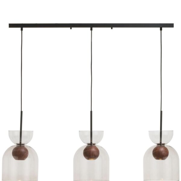 Skylar hanglamp 3*GU10 - Zwart / antraciet
