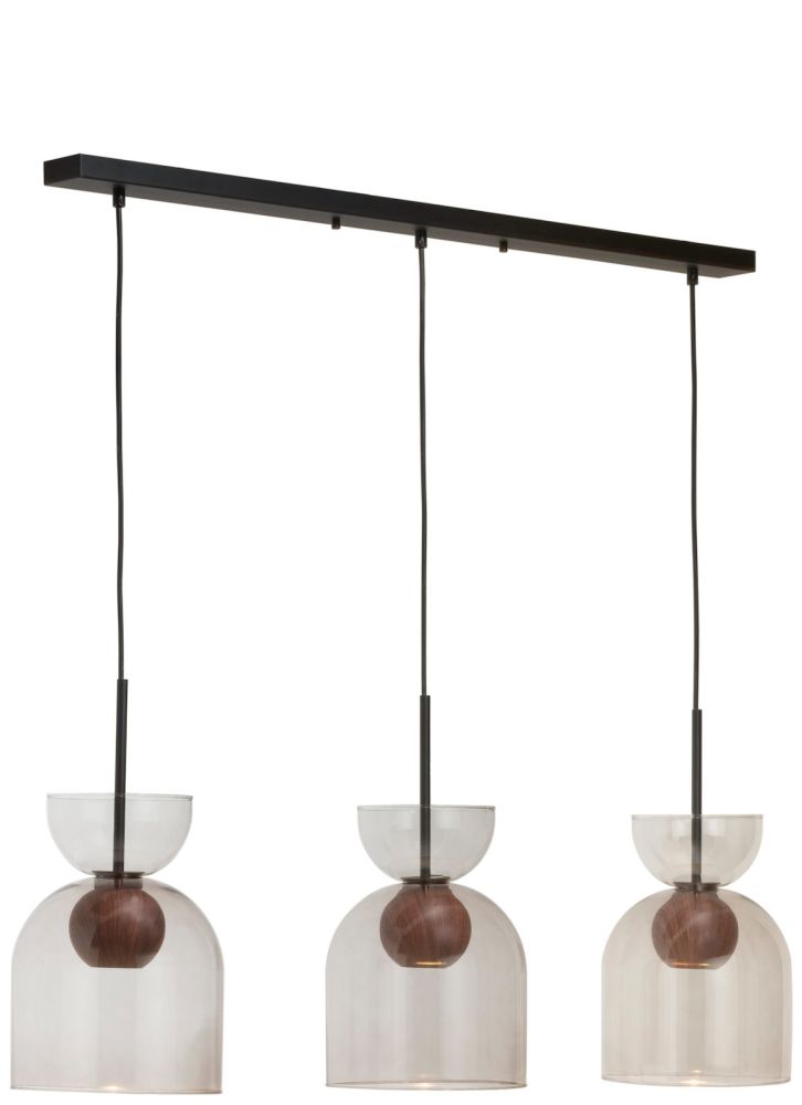 Skylar hanglamp 3*GU10 - Zwart / antraciet - Afbeelding 2