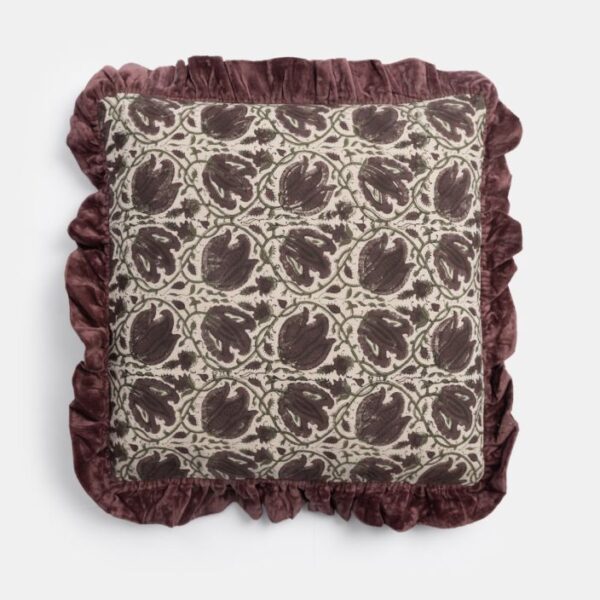 Bregje kussen 45x45cm - Bordeaux
