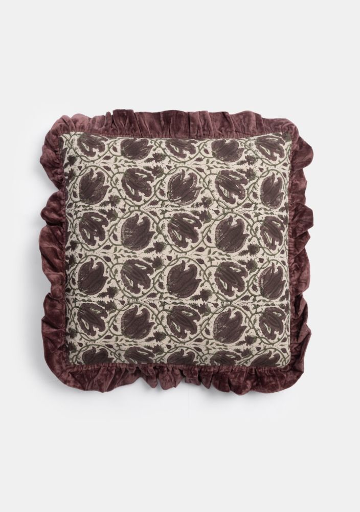Bregje kussen 45x45cm - Bordeaux