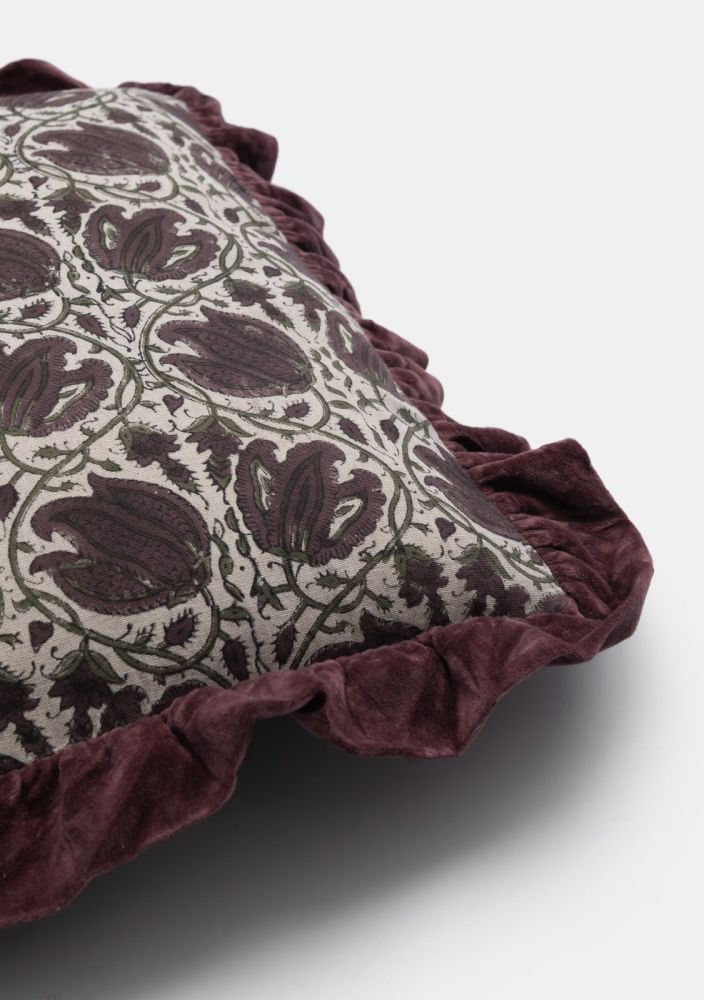 Bregje kussen 45x45cm - Bordeaux - Afbeelding 2
