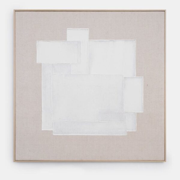 image Chloe schilderij 120x120cm - Cremekleurig