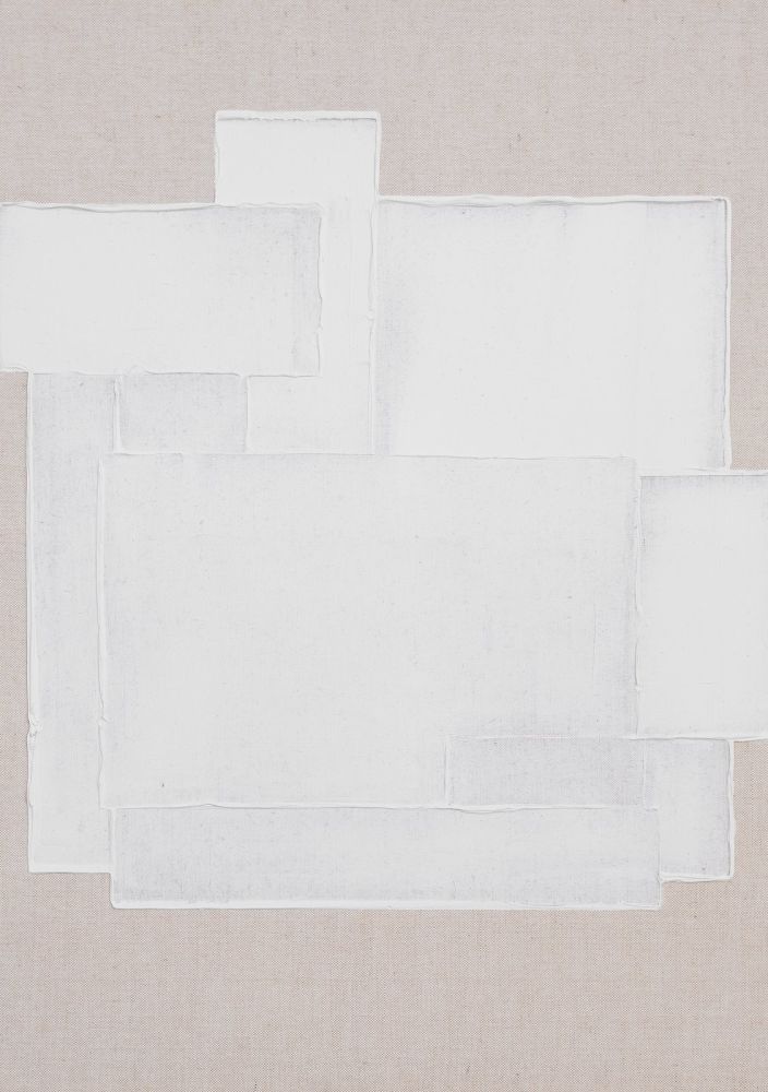 Chloe schilderij 120x120cm - Cremekleurig - Afbeelding 3