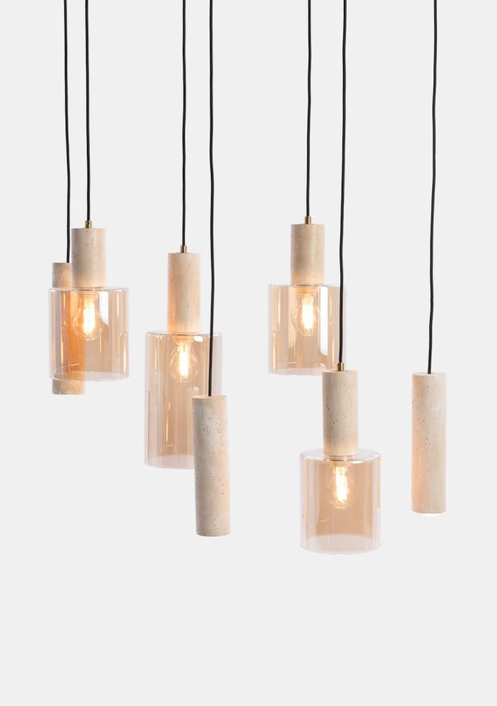 Pimmy hanglamp 4*e27 3*gu10 - Beige