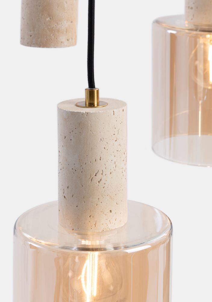 Pimmy hanglamp 3*e27 2*gu10 - Beige - Afbeelding 4