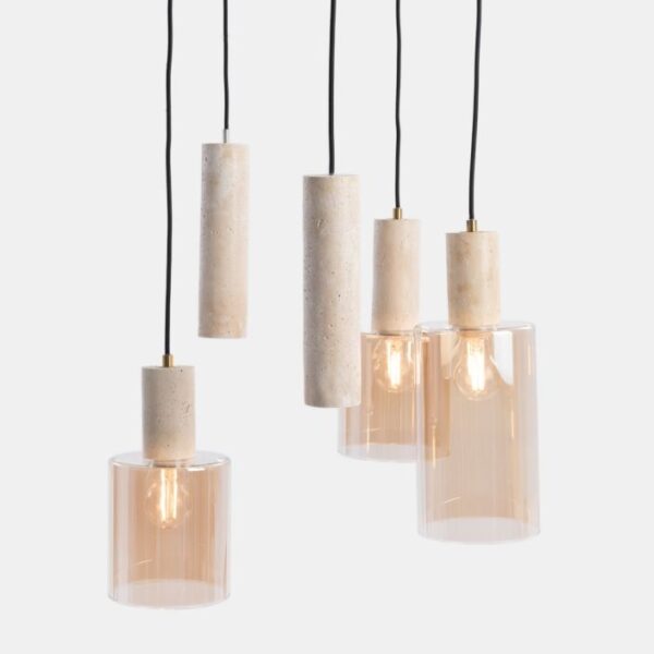 Pimmy hanglamp 3*e27 2*gu10 - Beige