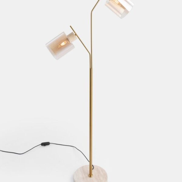 Pimmy vloerlamp 2*e27 - Beige