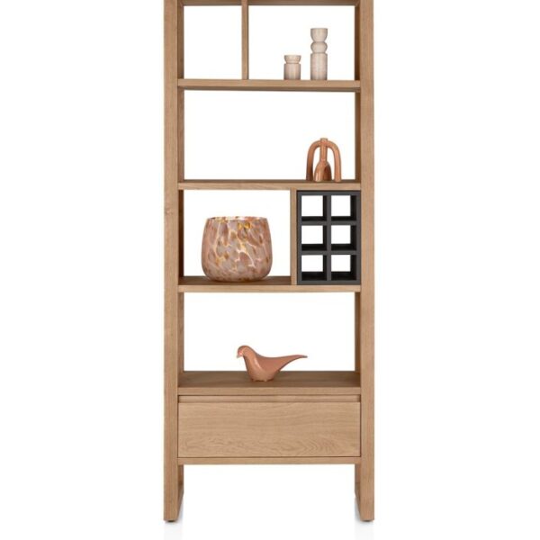image Bonaire, roomdivider 75 cm - 7-niches + 6 wijnvakken + 1-lade t&t