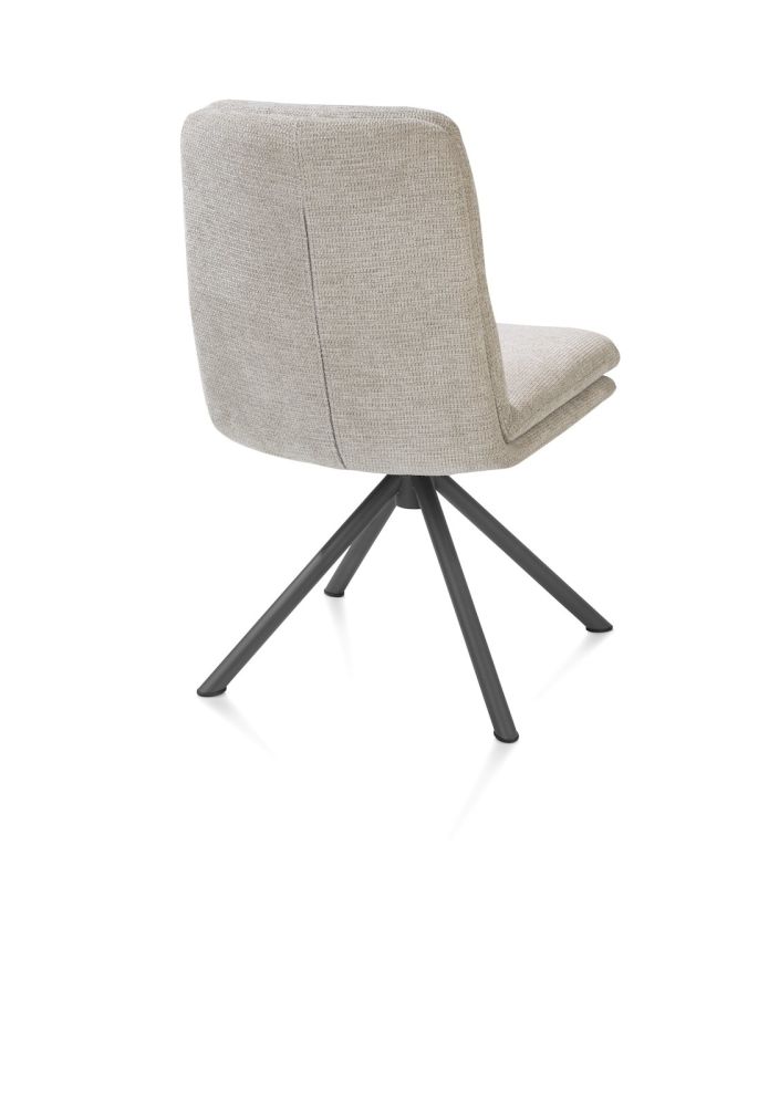 Madelaine, stoel - draaibaar - graphiet frame - stof Vada - Afbeelding 6