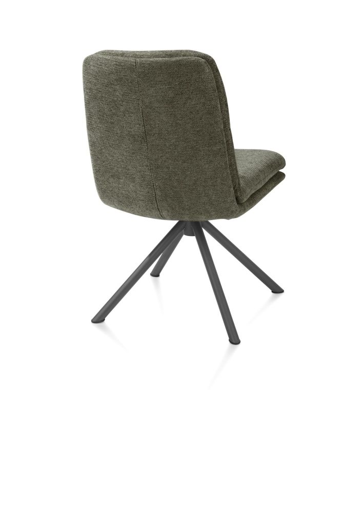Madelaine, stoel - draaibaar - graphiet frame - stof Vada - Afbeelding 10