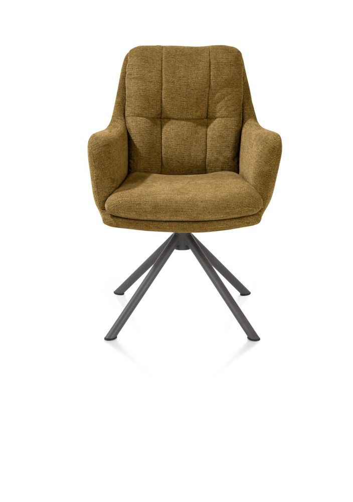 Madelaine, armstoel - draaibaar - graphiet frame - stof Vada - Afbeelding 13