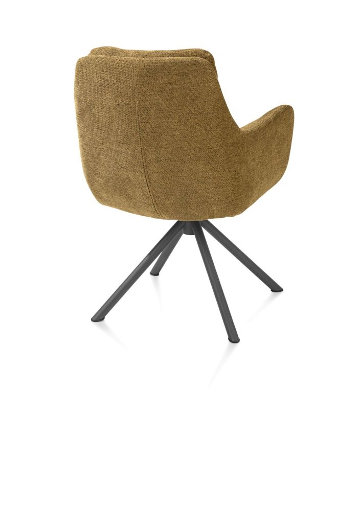 Madelaine, armstoel - draaibaar - graphiet frame - stof Vada - Afbeelding 14