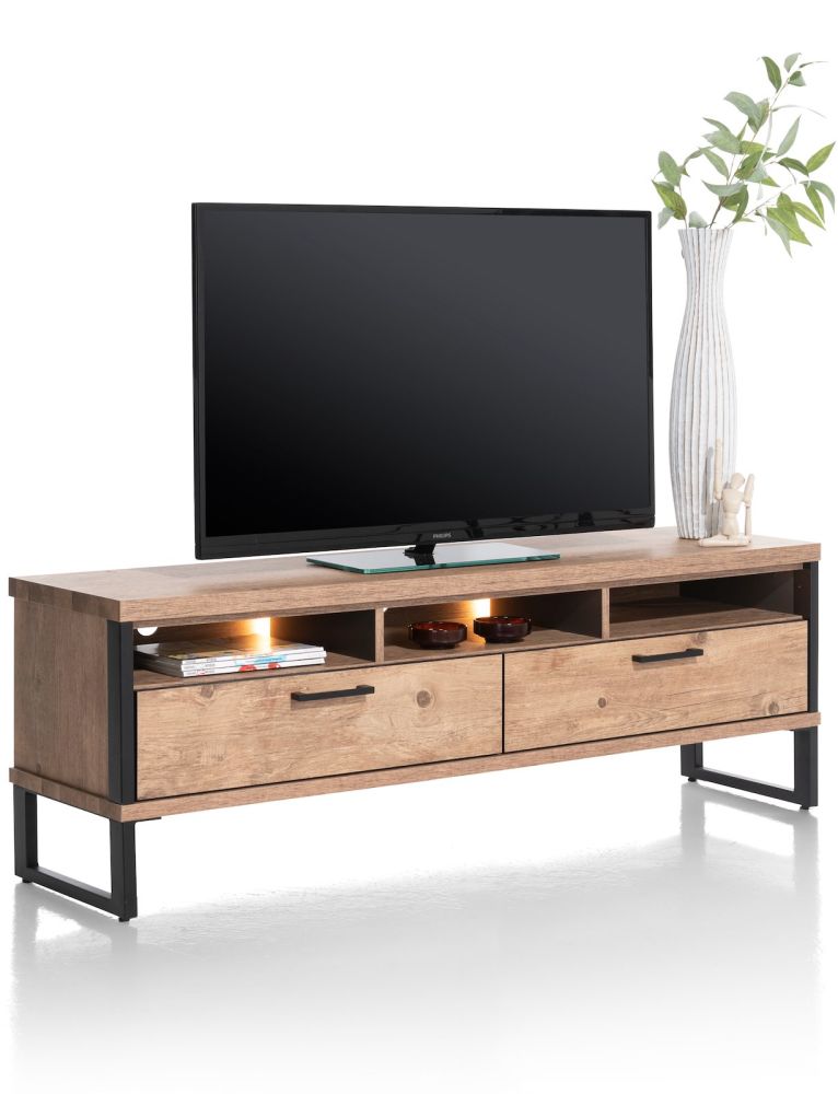 Pantin, lowboard 160 cm - 2-laden + 3-niches (+ LED) - Afbeelding 2