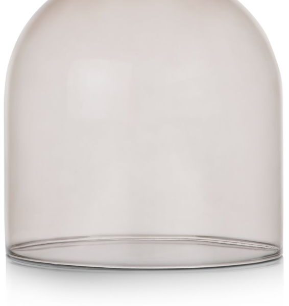 Skylar glazen bol D22cm - Zwart / antraciet