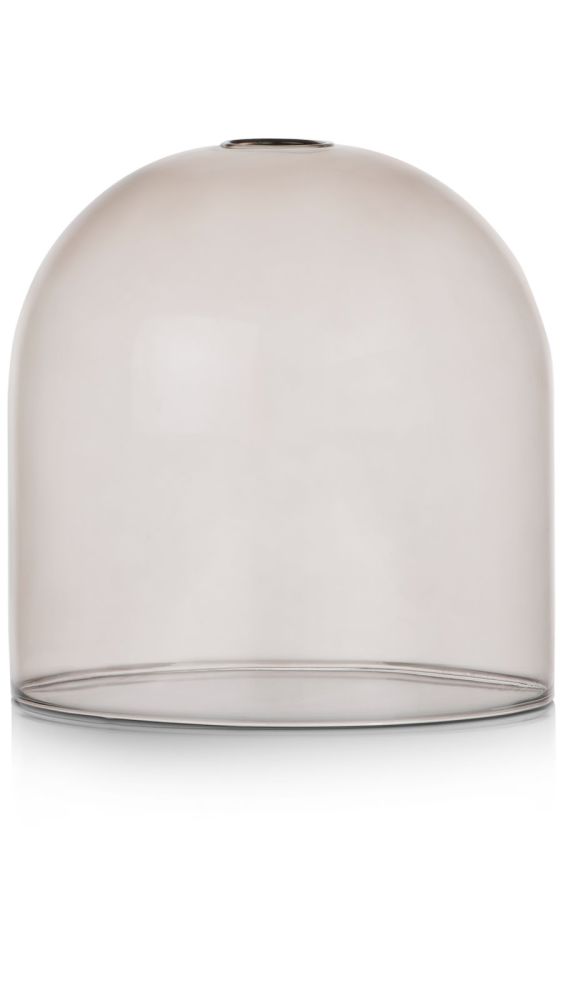 Skylar glazen bol D22cm - Zwart / antraciet