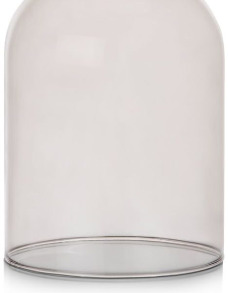 Skylar glazen bol D16cm - Zwart / antraciet