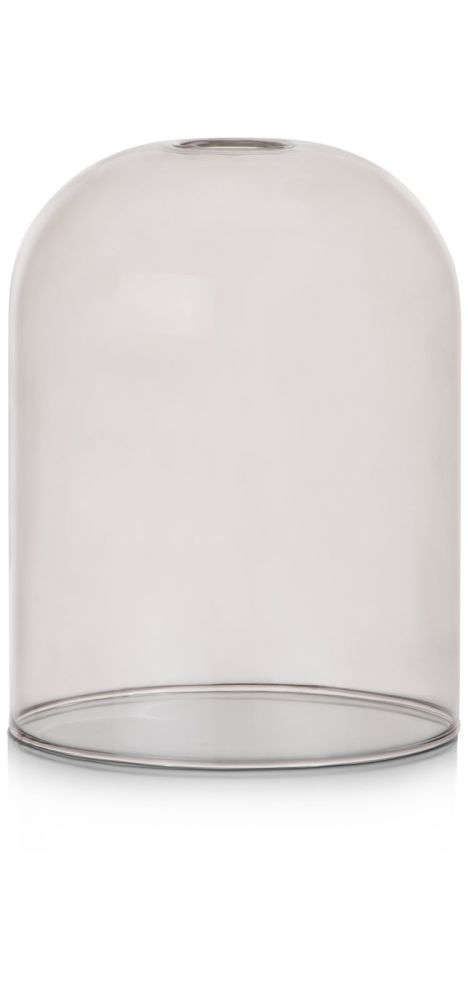 Skylar glazen bol D16cm - Zwart / antraciet