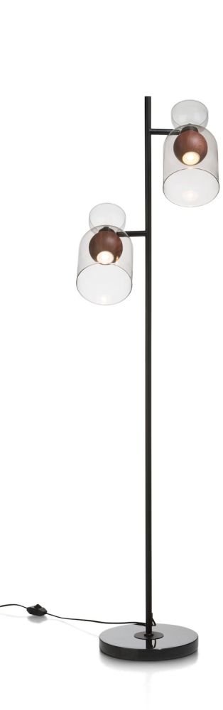 Skylar glazen bol D10cm - Zwart / antraciet - Afbeelding 4