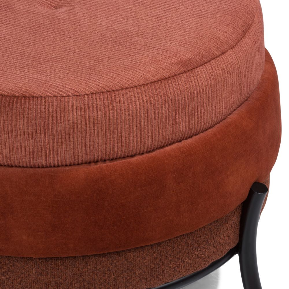 Timeless - Macaron poef H43cm - koper - Afbeelding 3