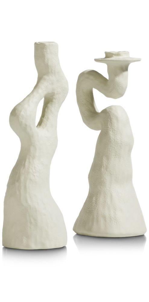 Debra kandelaar H30cm - Cremekleurig - Afbeelding 7