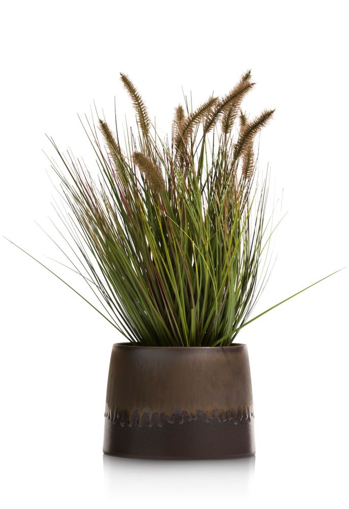Lara bloempot H17cm - Grijs - Afbeelding 2