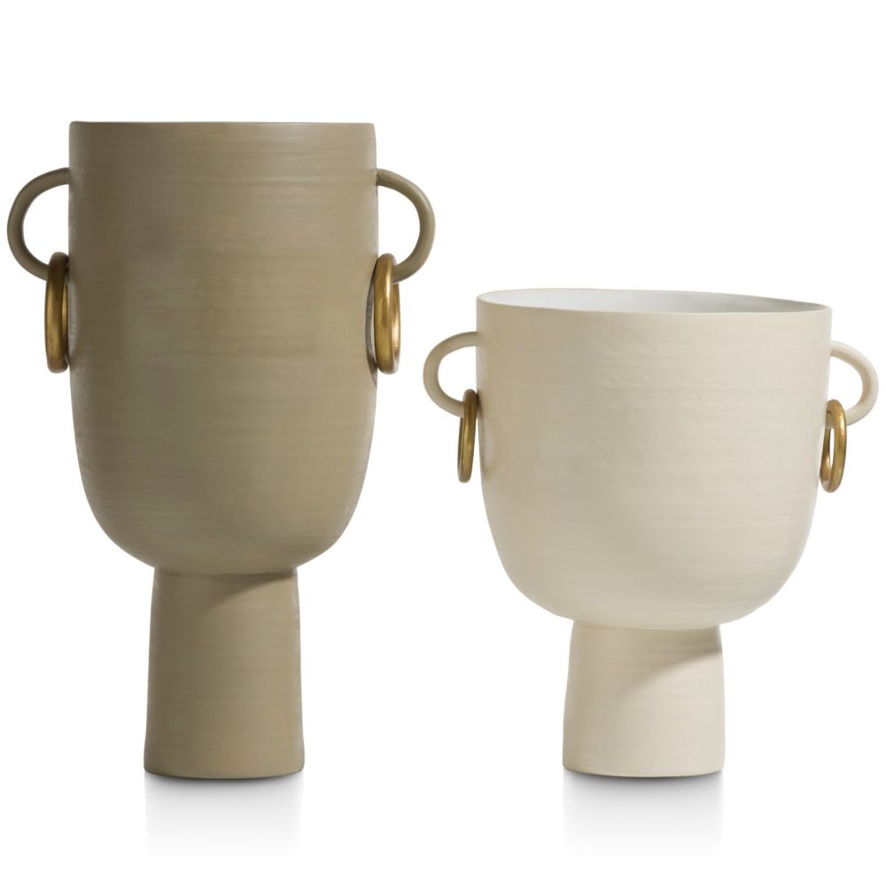 Presley vaas H34cm - Beige - Afbeelding 5
