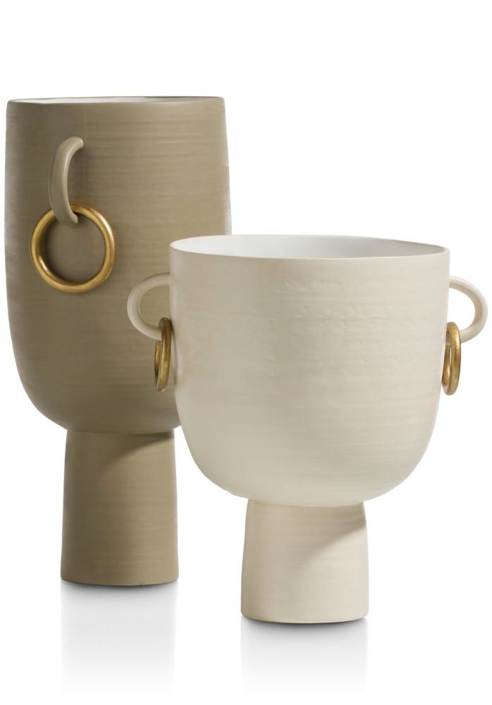 Presley vaas H34cm - Beige - Afbeelding 6