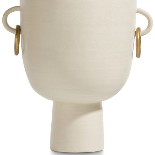 Presley vaas H25cm - Cremekleurig