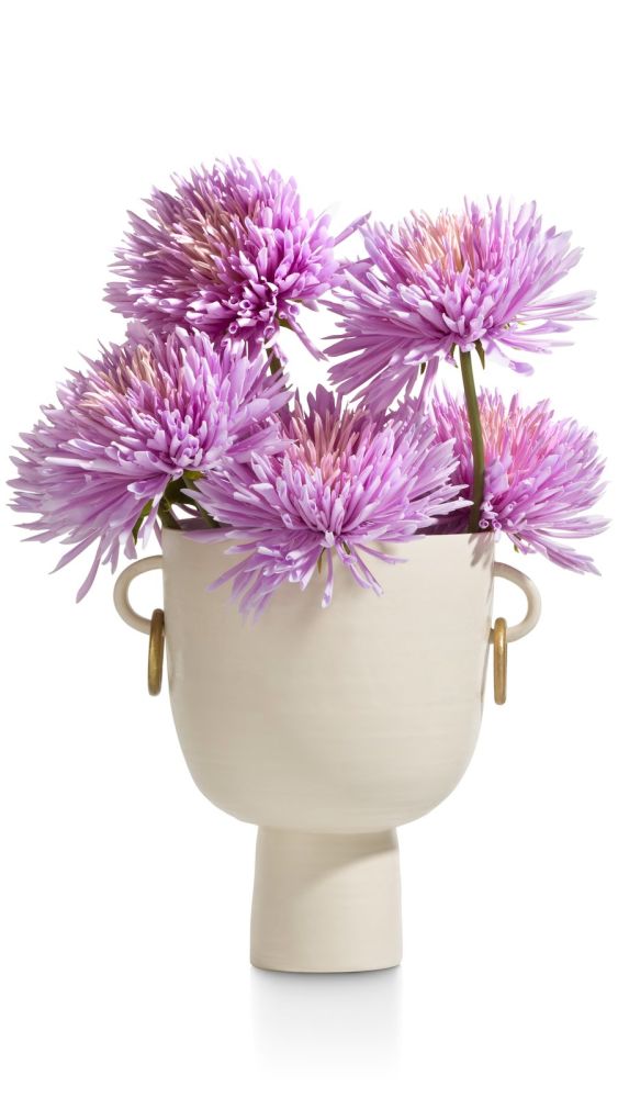 Presley vaas H25cm - Cremekleurig - Afbeelding 2
