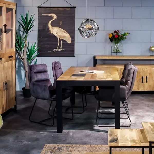 Eettafel Iron Wood Deluxe Mangohout - Rechthoekig - Mangohout