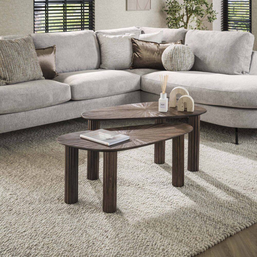 Salontafel Maya Teak organisch set/2 - Afbeelding 2