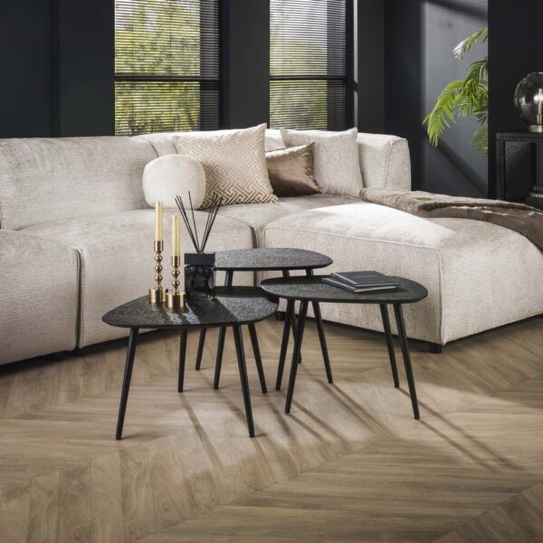 3156_48_1 Salontafel Metallic vierhoekig set/3