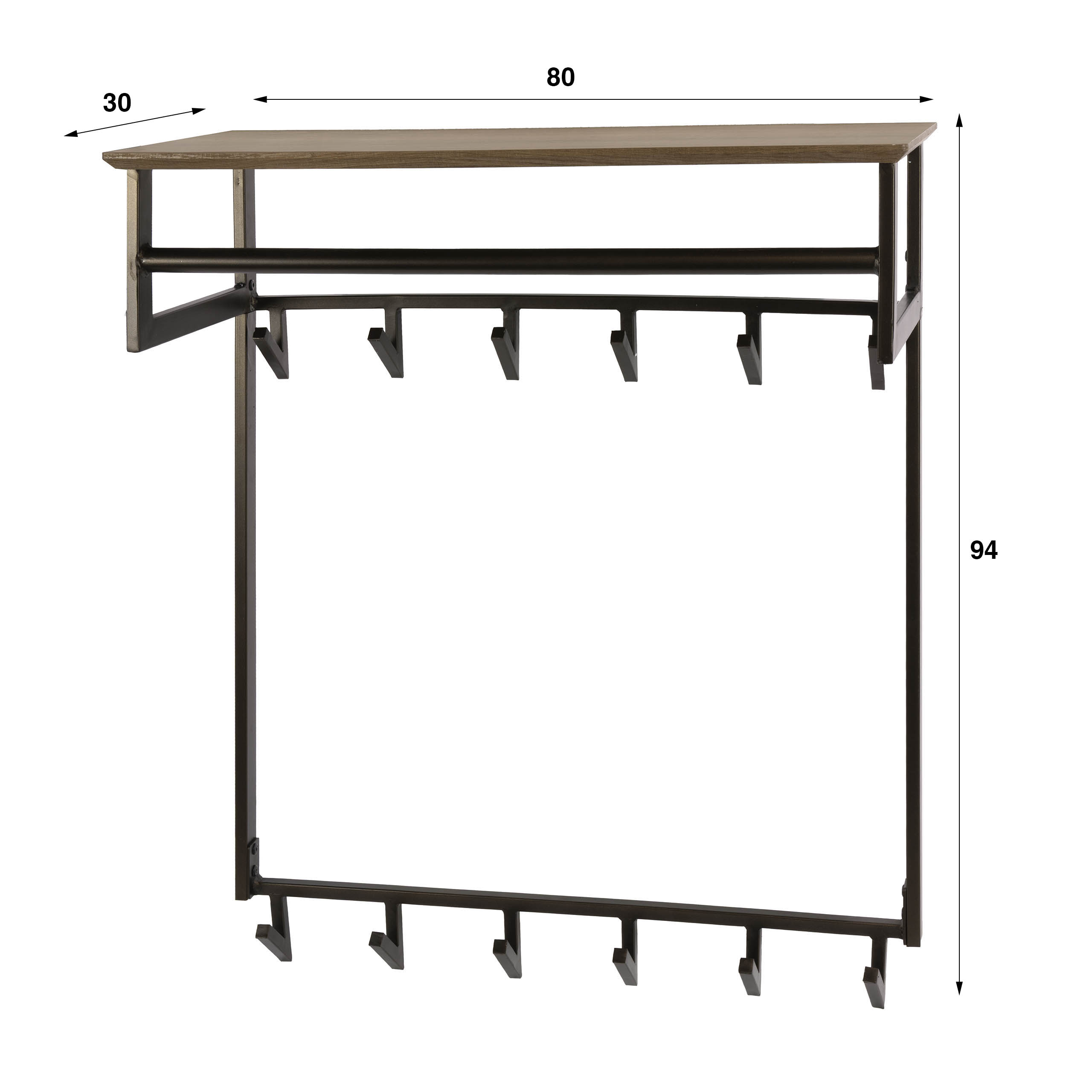 Kapstok Bruno hoog 2x6H - Afbeelding 3