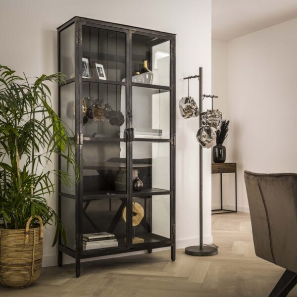 5863_44G_1 Vitrinekast Rift Metal 2D