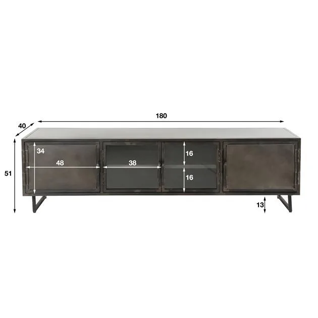 TV-meubel Rift Metal 4D - Afbeelding 8