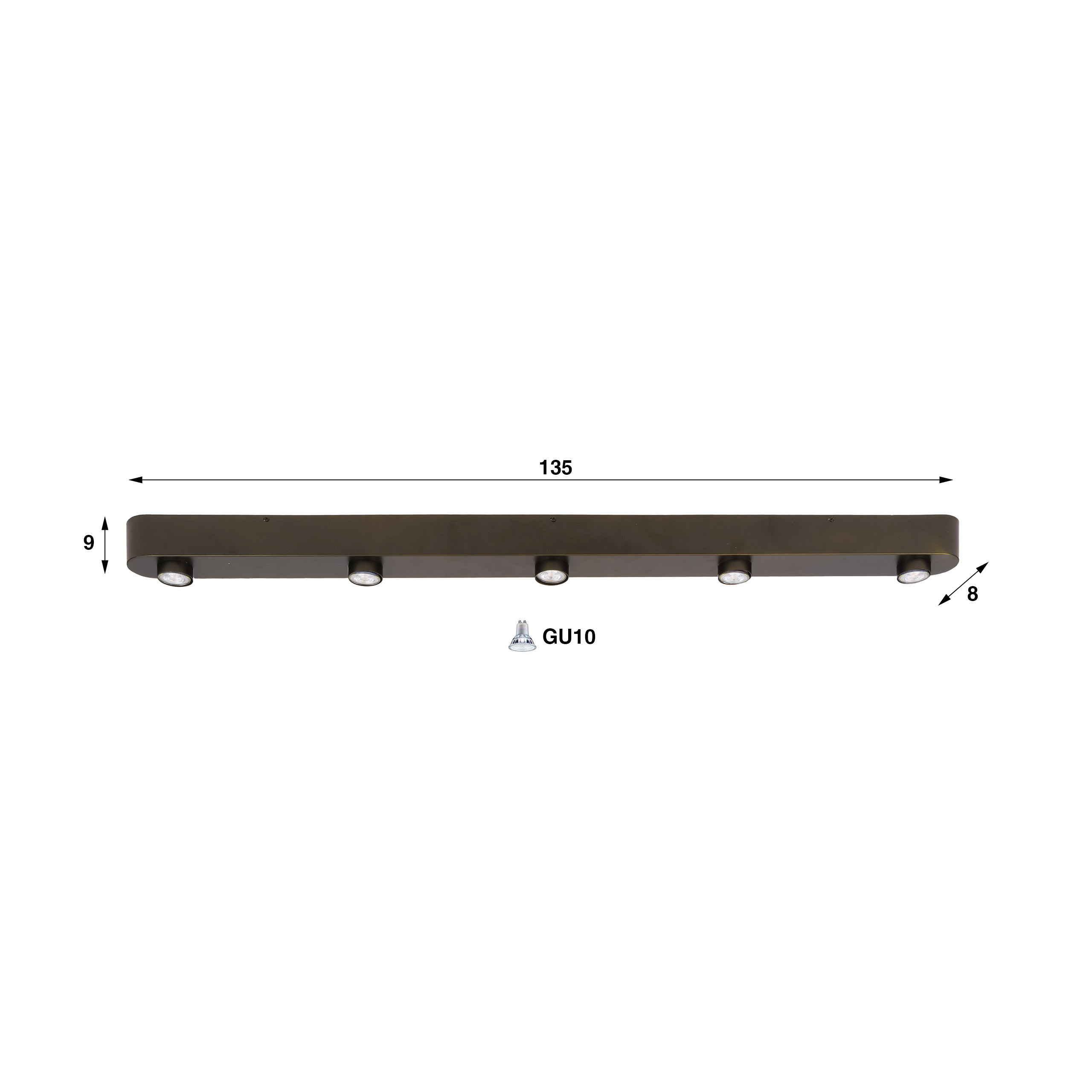 Plafondlamp Bar 5L - Afbeelding 3