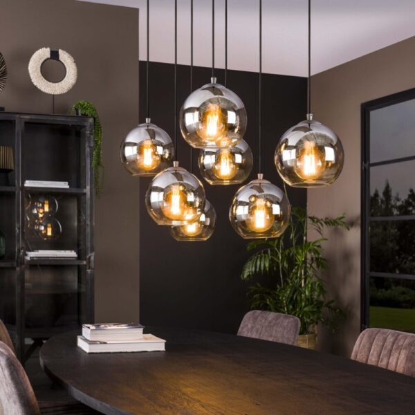 7107_29_1 Hanglamp Bubble Shaded 4+3L
