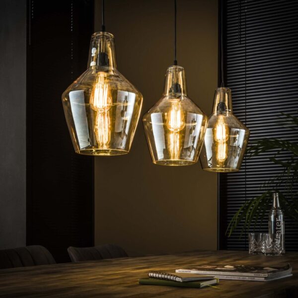 8355_29_1 Hanglamp Glass Cone 3L
