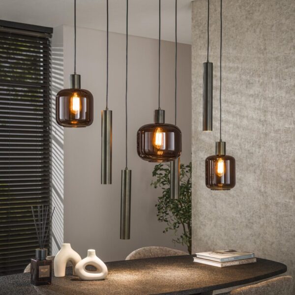 Hanglamp Bronza 4+3L