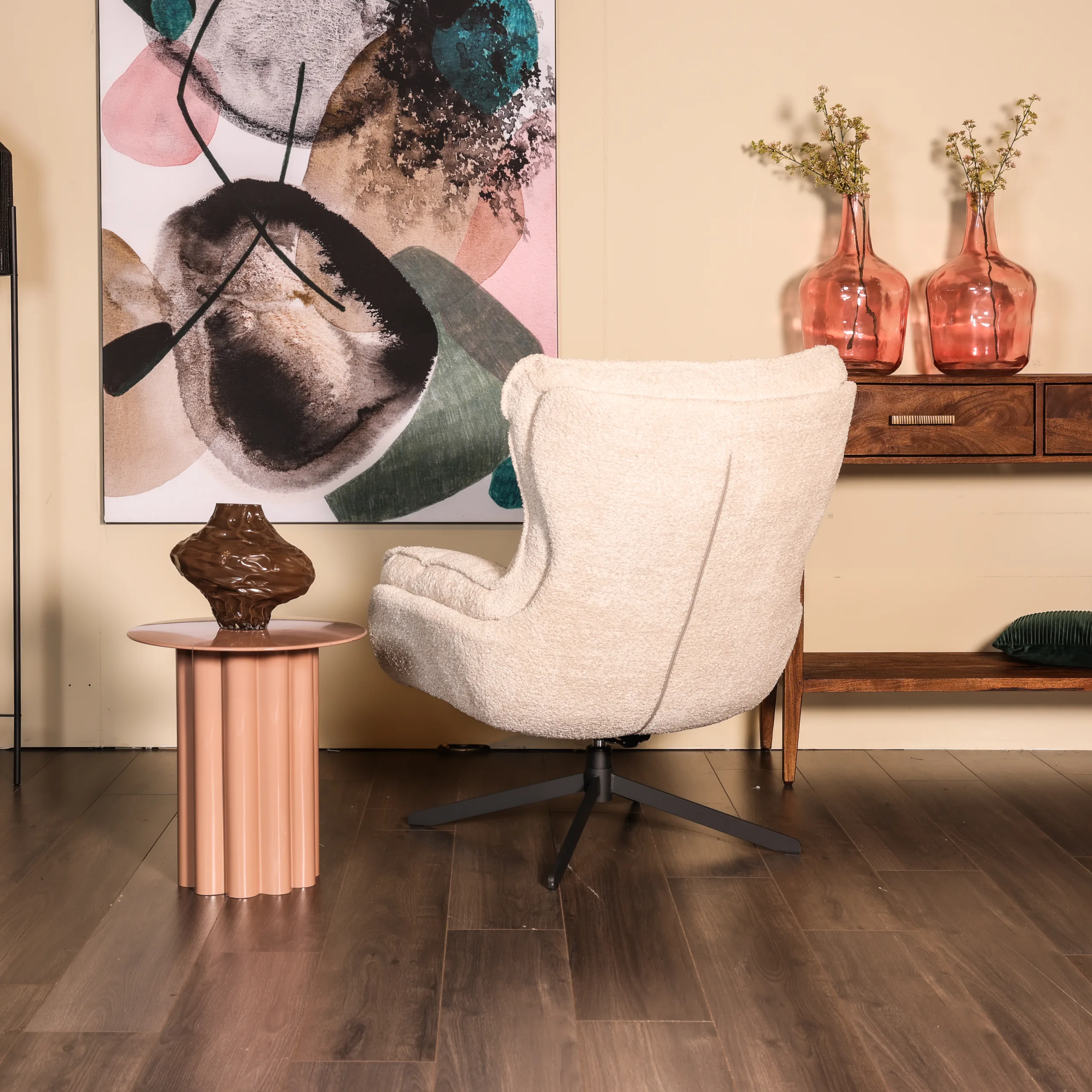 Fauteuil Orense - Boucle - Zand - Afbeelding 8